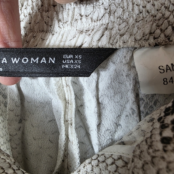 Zara Snake Print Flare Pants and buttond down shirt coordinates/blouse &Pants - Picture 11 of 15